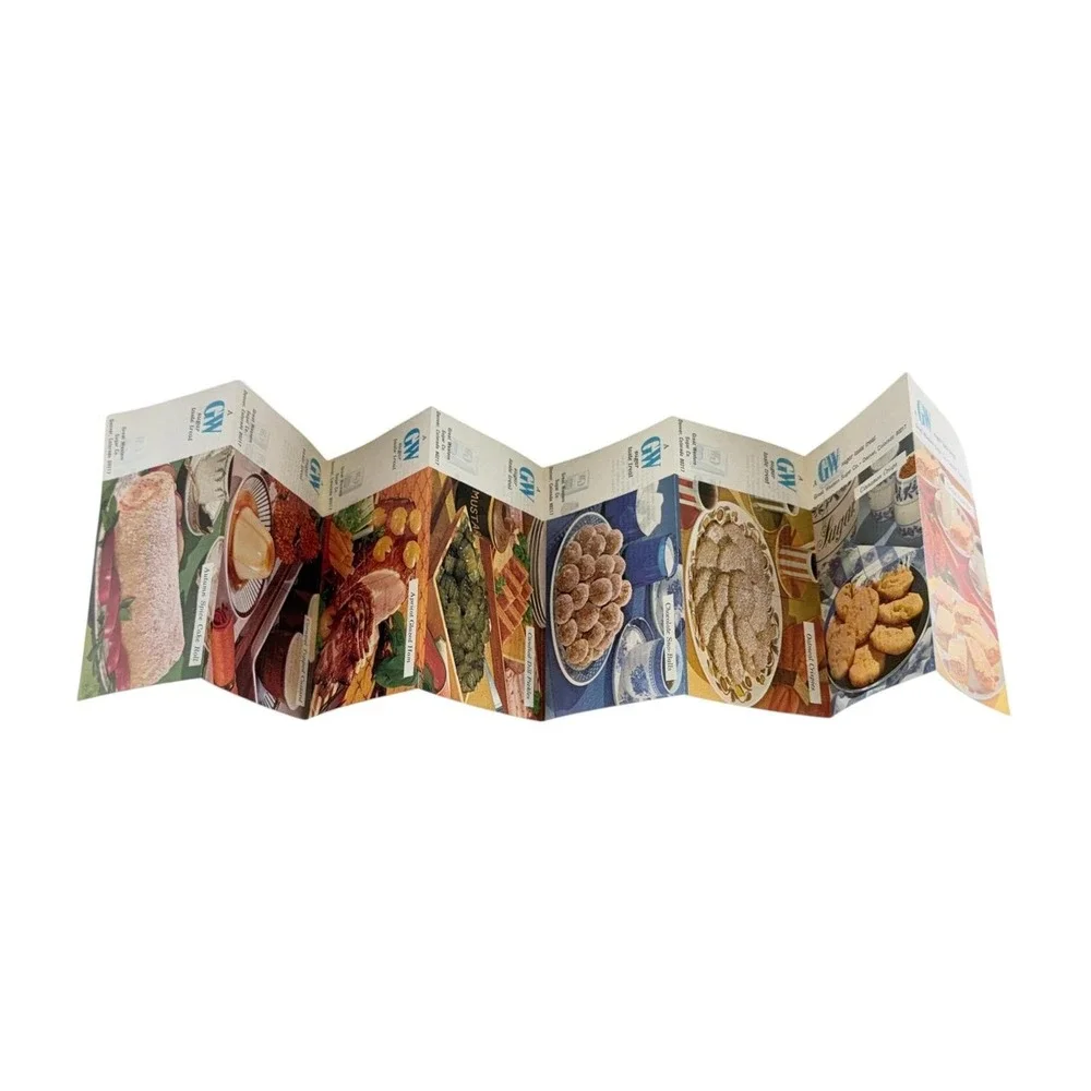 GW Sugar Fold-Out Recipe Pamphlets 1960s Multi-Color Instant Energy Set of 4